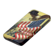 Patriotisme vintage, drapeau américain patriotique coques iPhone 4