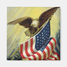 Patriotisme vintage, drapeau américain patriotique magnets pour réfrigérateur