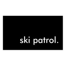 patrouille de ski carte de visite