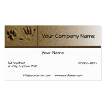 Patte de chien de meilleurs amis et copie de main modèle de carte de visite