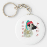 Pattes anatoliennes de Père Noël de chien de berge Porte-clefs