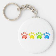 Pattes colorées porte-clefs