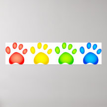 Pattes colorées posters