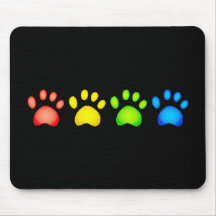 Pattes colorées tapis de souris