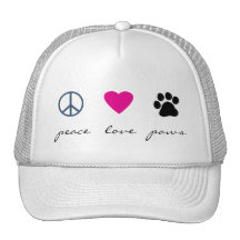 Pattes d'amour de paix casquette