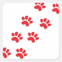 Pattes de chien autocollants