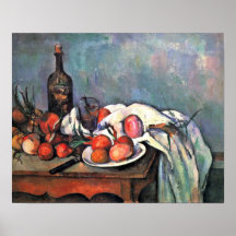 Paul Cezanne - la vie toujours aux oignons Affiche