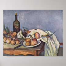 Paul Cezanne - la vie toujours avec la bouteille e Affiches