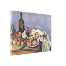 Paul Cezanne - la vie toujours avec la bouteille e Impression Sur Toile