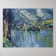 Paul Cezanne - lac annecy Affiche