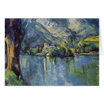 Paul Cézanne - lac annecy Carte De Vœux