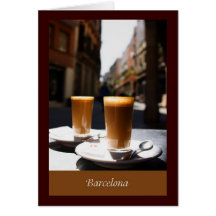Pause-café de Barcelone Cartes De Vœux