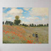 Pavots sauvages, près d'Argenteuil Posters