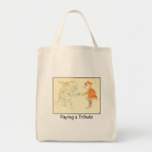 Payant à un hommage le sac d'épicerie réutilisable