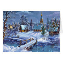 Pays des merveilles d'hiver cartes de vœux
