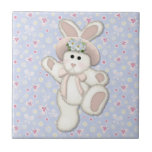 Pays doux - lapin de fille carreaux en céramique