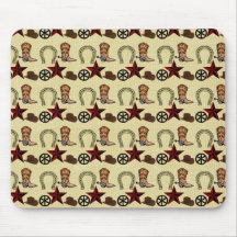Pays occidental sauvage de cowboy occidental sur l tapis de souris
