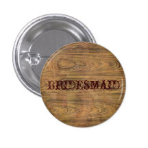 Pays rustique de fibre de bois cowboyWedding Badges Avec Agrafe