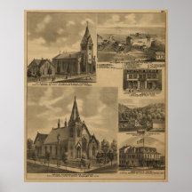 Paysage antique des points de repère 1883 d'Applet Posters