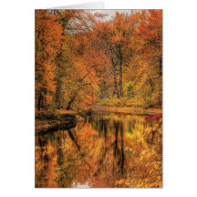 Paysage - automne dans le New Jersey Carte De Vœux