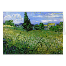 Paysage avec du maïs vert, Vincent van Gogh Carte De Vœux