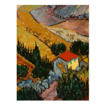 Paysage avec la Chambre et la charrue Carte Postale