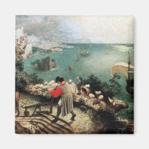 Paysage avec l'automne d'Icare - 1558 Aimant Pour Réfrigérateur
