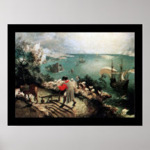 Paysage avec l'automne d'Icare - 1558 Poster