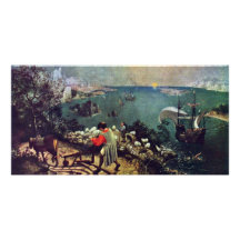 Paysage avec l'automne d'Icare par Bruegel D. Ä. Modèle Pour Photocarte