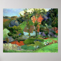 Paysage chez Pont Aven, 1888 Posters