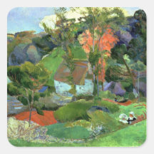 Paysage chez Pont Aven, 1888 Sticker Carré