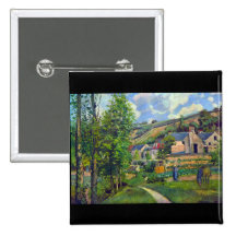 Paysage chez Pontoise par Camille Pissarro Pin's Avec Agrafe