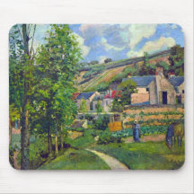 Paysage chez Pontoise par Camille Pissarro Tapis De Souris