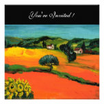 PAYSAGE de la TOSCANE AVEC le noir orange de TOURN Faire-part Personnalisé