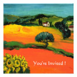 PAYSAGE de la TOSCANE AVEC le noir orange de TOURN Invitations Personnalisées