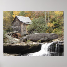 paysage de moulin à eau posters