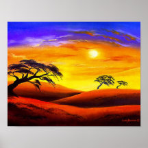 Paysage de paysage de coucher du soleil - multi poster