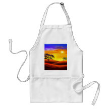 Paysage de paysage de coucher du soleil - multi tablier