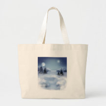 Paysage d'hiver sac en toile