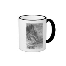 Paysage d'imaginaire avec la ville et le château tasses