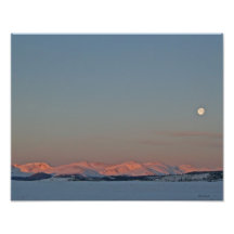Paysage lunaire 11x14 de matin impressions photo