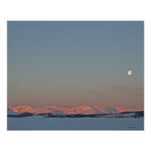 Paysage lunaire 16x20 de matin photo d’art