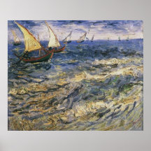 Paysage marin chez Saintes-Maries par Vincent van  Affiches