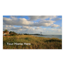 Paysage marin et phare cartes de visite professionnelles