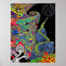 Paysage psychédélique posters