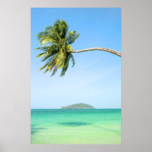 Paysage tropical affiche