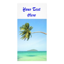 Paysage tropical carte avec photo