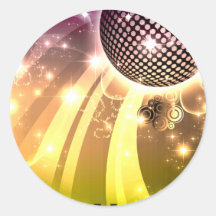 paysage urbain de disco adhésifs ronds
