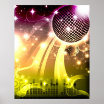 paysage urbain de disco affiches