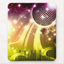 paysage urbain de disco tapis de souris